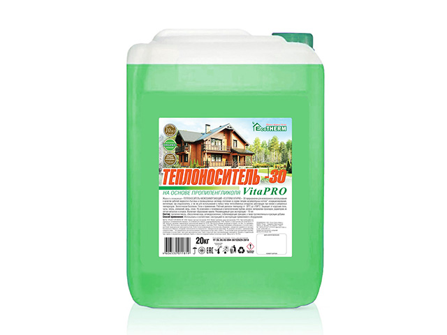 Теплоноситель Экотерм VitaPro (-30С) кан. 20 кг., EcoTherm Теплоноситель Экотерм VitaPro (-30С) кан. 20 кг., EcoTherm