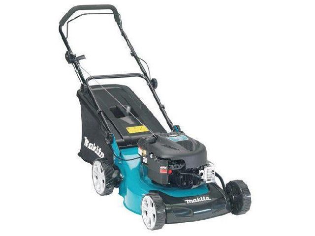 Газонокосилка бензиновая MAKITA PLM 4620 N (3.2 л.с., шир. 460 мм, выс. 25-70 мм, мульчир. стальн. корпус, травосборник 60 л)