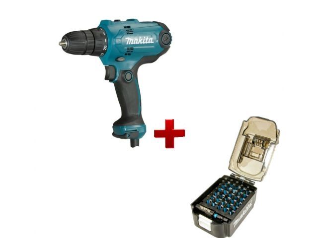Дрель-шуруповерт MAKITA DF 0300 в кор. + АКЦИЯ Набор насадок E-03084 Дрель-шуруповерт MAKITA DF 0300 в кор. + АКЦИЯ Набор насадок E-03084