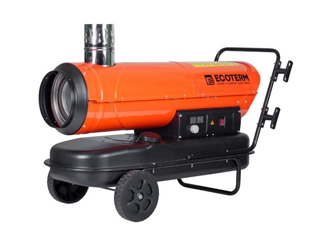 Нагреватель воздуха диз. Ecoterm DHI-30W непрям., 30 кВт, 2 колеса (Мощность 30кВт, Производительность 760 м3/ч, Термостат)