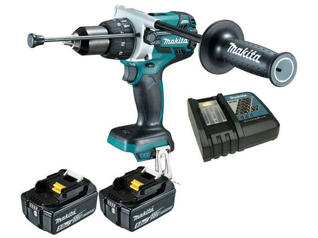 Аккум. ударная дрель-шуруповерт MAKITA LXT DHP 481 RTE в чем. (18.0 В, 2 акк., 5.0 А/ч Li-Ion, 2 скор., 115 Нм, шурупы до 10 мм, сверление в металле д Аккум. ударная дрель-шуруповерт MAKITA LXT DHP 481 RTE в чем. (18.0 В, 2 акк., 5.0 А/ч Li-Ion, 2 скор., 115 Нм, шурупы до 10 мм, сверление в металле д