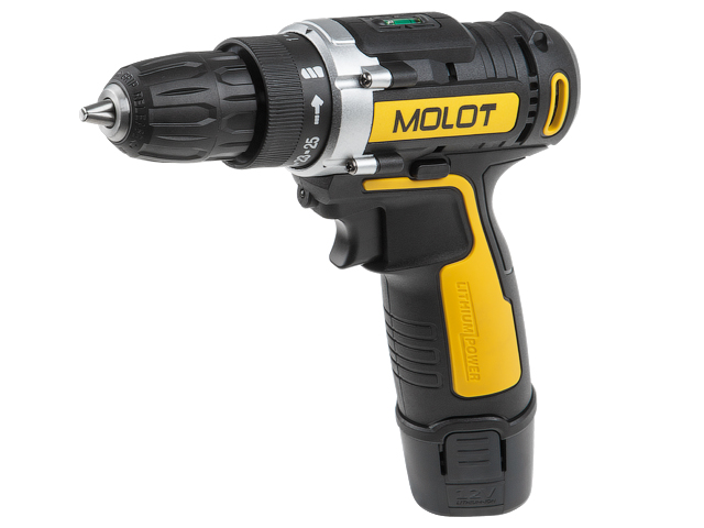 Аккум. дрель-шуруповерт MOLOT MBD 1213-1 Li в кор. (12.0 В, 1 акк., 1.3 А/ч Li-Ion, 1 скор., 20 Нм, шурупы до 6 мм)