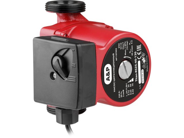 Насос циркуляционный Titan-RS25-40-130, A&P (35-70 Вт, 2700 л/ч, 4 м)