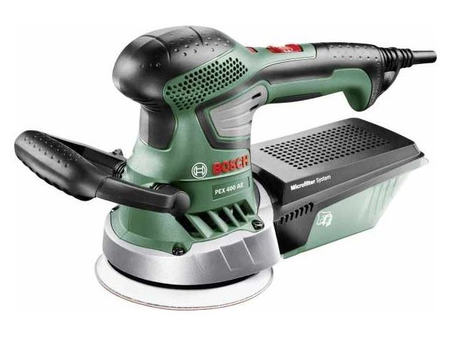 Эксцентриковая шлифмашина BOSCH PEX 400 AE в чем. (370 Вт, 125 мм, 4000 - 26000 кол/мин, регул. об.) Эксцентриковая шлифмашина BOSCH PEX 400 AE в чем. (370 Вт, 125 мм, 4000 - 26000 кол/мин, регул. об.)
