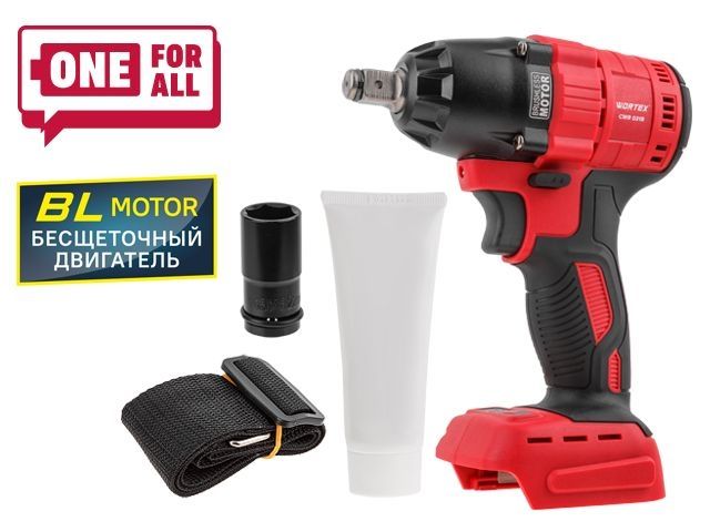 Аккум. ударный гайковерт WORTEX CWR 0318 в кор. ALL1 SOLO БЕСЩЕТ., 18 В, 310 Н*м, 1/2" (вес 2.0 кг) Аккум. ударный гайковерт WORTEX CWR 0318 в кор. ALL1 SOLO БЕСЩЕТ., 18 В, 310 Н*м, 1/2" (вес 2.0 кг)