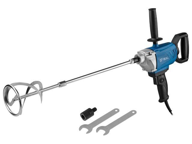 Миксер строительный BULL BM 1408 800 Вт, 1 скор., M14/M12, рег. об. + насадка (800 Вт, 1 скор., зажим резьба M14/M12, насадка для смешивания 120 мм) Миксер строительный BULL BM 1408 800 Вт, 1 скор., M14/M12, рег. об. + насадка (800 Вт, 1 скор., зажим резьба M14/M12, насадка для смешивания 120 мм)