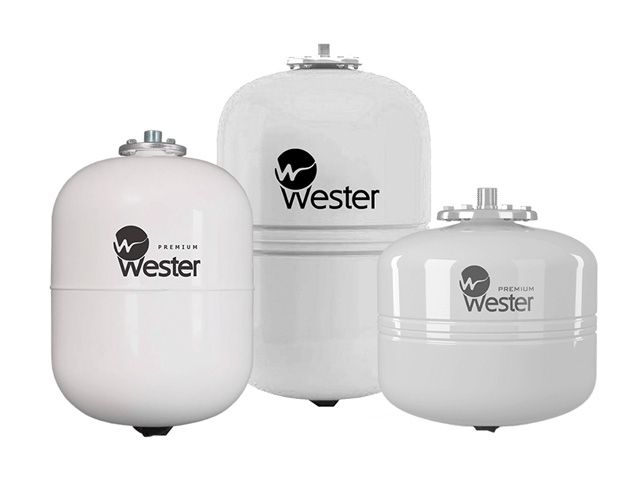 Бак мембранный для ГВС Wester Premium WDV 35 нерж. контрфланец (Контрфланец из нержавеющей стали. Пригоден для накопления воды после обратного осмоса.